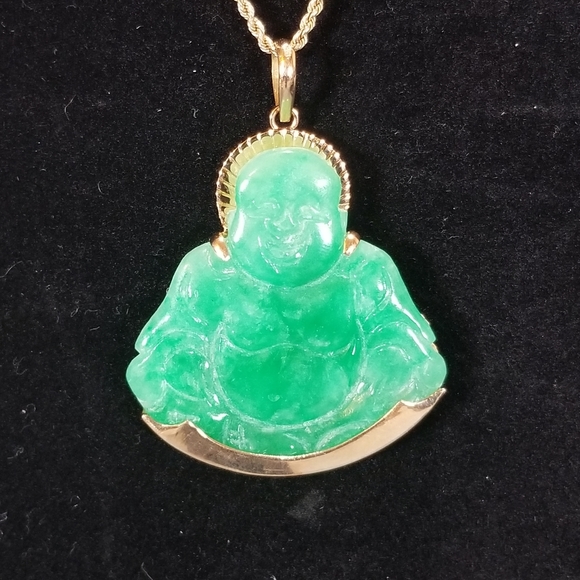 18k jade buddha pendant - Picture 2 of 5